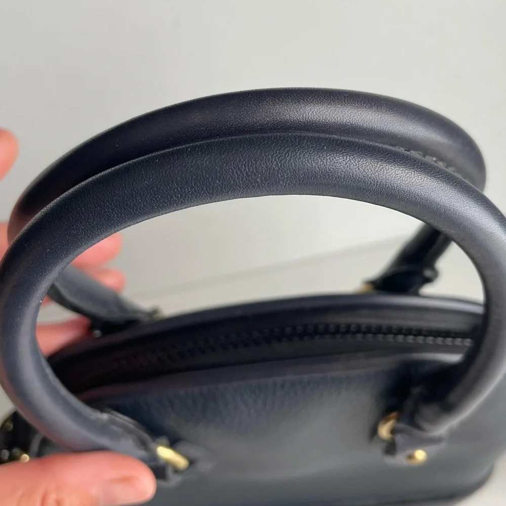 Dooney and Bourke Navy Blue Leather Mini Norfolk Bag crossbody bag - Picture 12 of 16